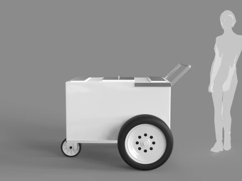 Ice Cream Popsicle Cart 3D Model