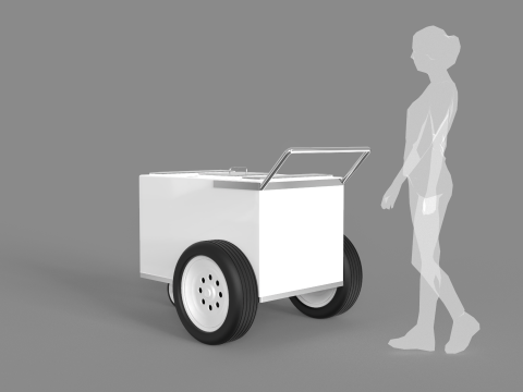Ice Cream Popsicle Cart Modello 3D