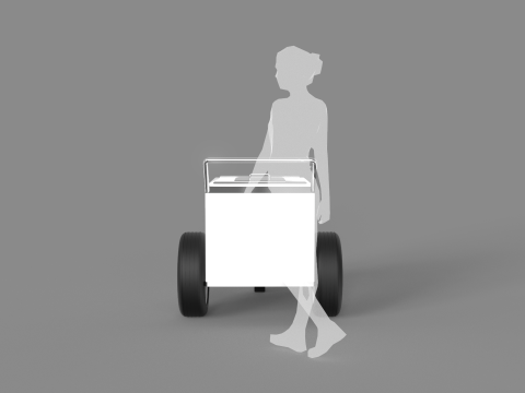 Ice Cream Popsicle Cart Modello 3D