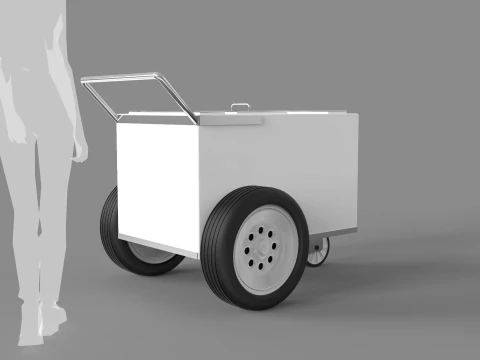 Ice Cream Popsicle Cart 3D Model