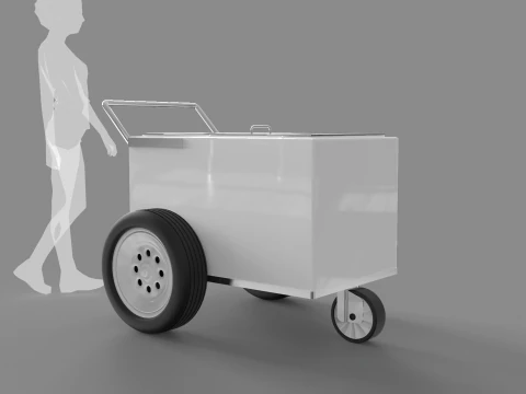 Ice Cream Popsicle Cart 3D Model