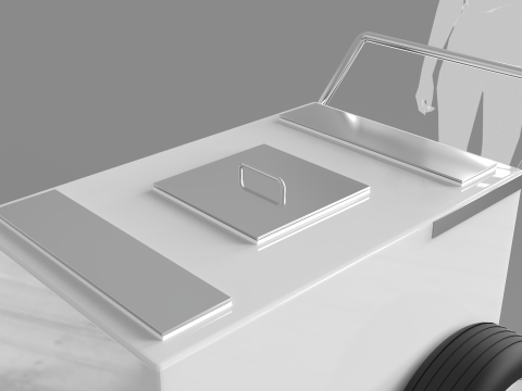 Ice Cream Popsicle Cart Modello 3D
