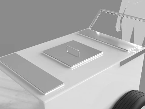Ice Cream Popsicle Cart 3D Model