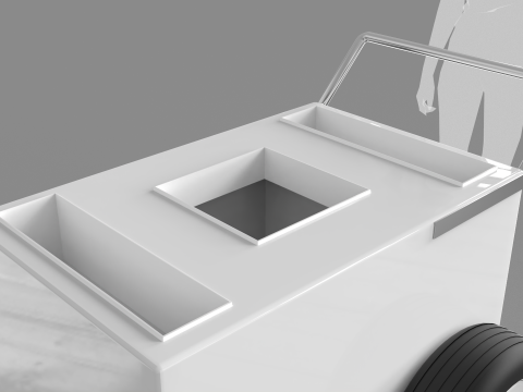 Ice Cream Popsicle Cart Modello 3D