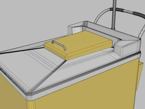 Ice Cream Push Cart Model 3D