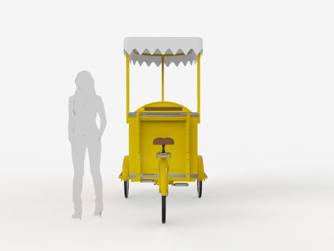 Ice Cream Tricycle With Freezer 3D 模型