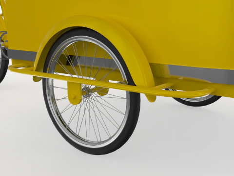 Ice Cream Tricycle With Freezer 3D Model