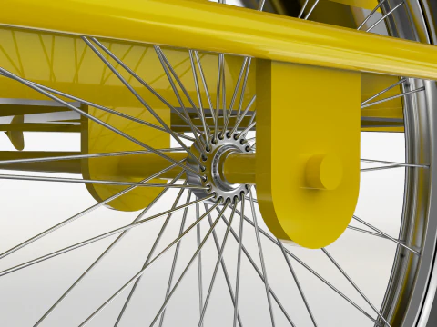 Ice Cream Tricycle With Freezer 3D Model