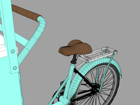 Ice Cream Tricycle With Freezer 3D Model