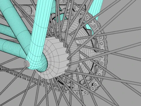 Ice Cream Tricycle With Freezer 3D Model