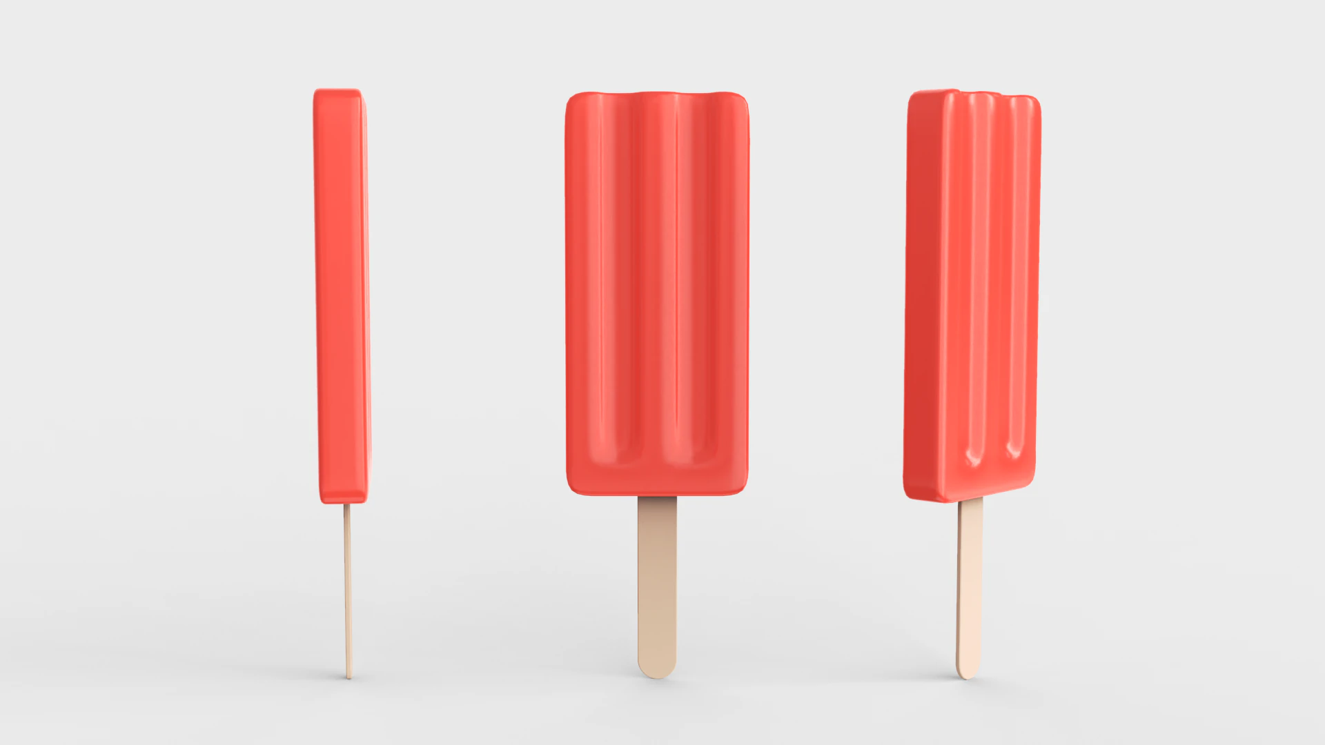 Ice Pop 3D Model .c4d .max .obj .3ds .fbx .stl .blend 