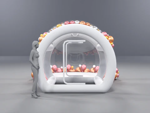 Inflatable Bubble House Dome 3 Meters Diameter 3D Model