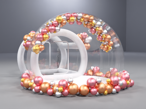Inflatable Bubble House Dome 3 Meters Diameter 3D Model