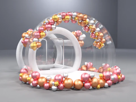 Inflatable Bubble House Dome 3 Meters Diameter 3D Model