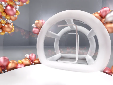 Inflatable Bubble House Dome 3 Meters Diameter 3D Model