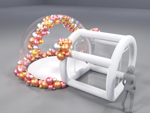 Inflatable Bubble House Dome 3 Meters Diameter 3D Model