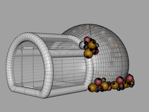 Inflatable Bubble House Dome 3 Meters Diameter 3D Model