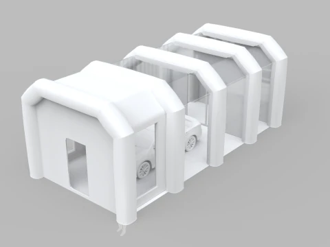 Inflatable Paint Booth 3D Model