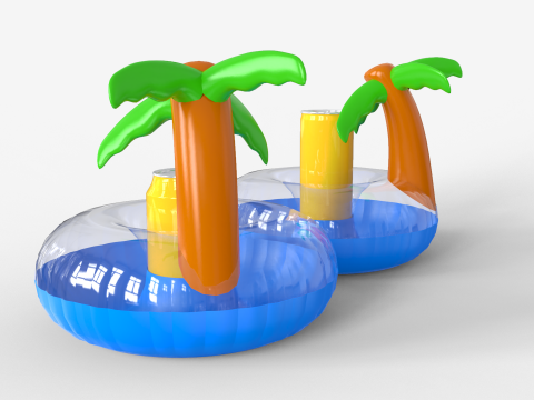 Inflatable Palm Island Drink Holder 3Dモデル