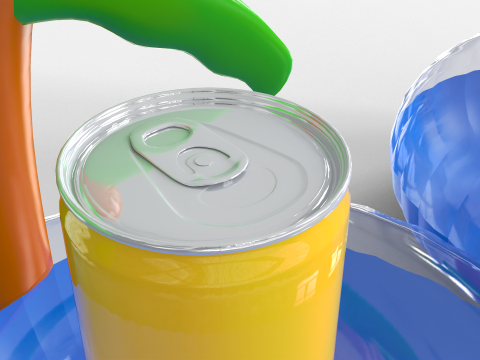 Inflatable Palm Island Drink Holder 3Dモデル