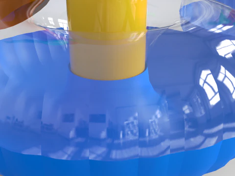 Inflatable Palm Island Drink Holder 3D Model