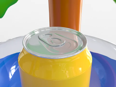Inflatable Palm Island Drink Holder 3D Model