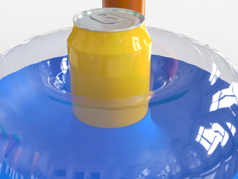Inflatable Palm Island Drink Holder 3Dモデル