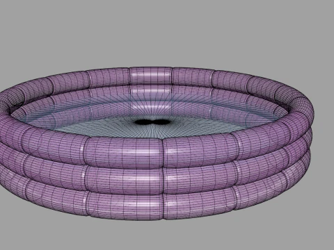 Piscina infl&aacute;vel Modelo 3D