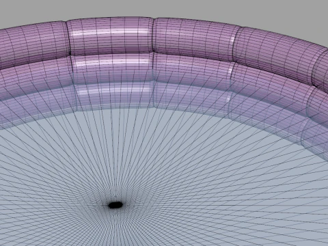 Piscina infl&aacute;vel Modelo 3D