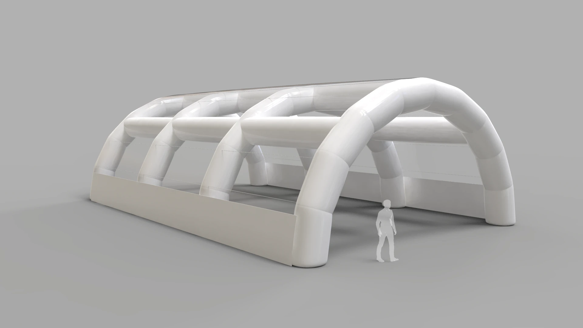 Inflatable Tent - Exhibition Hall 3D Model .c4d .max .obj .3ds .fbx .stl .blend 