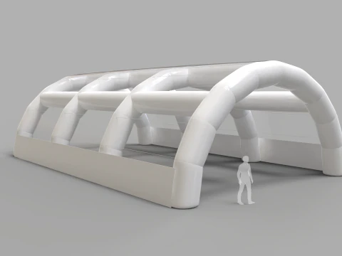 Tenda Insuflável - Sala de Exposições Modelo 3D