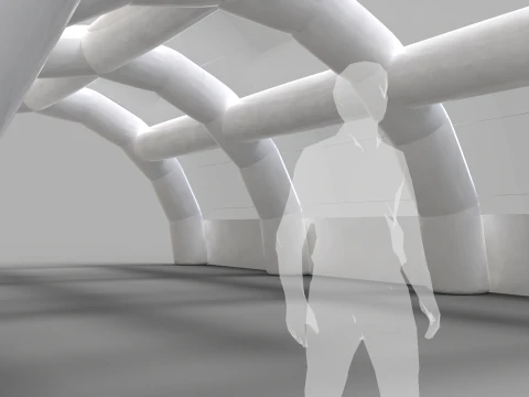 Inflatable Tent - Exhibition Hall 3D Model
