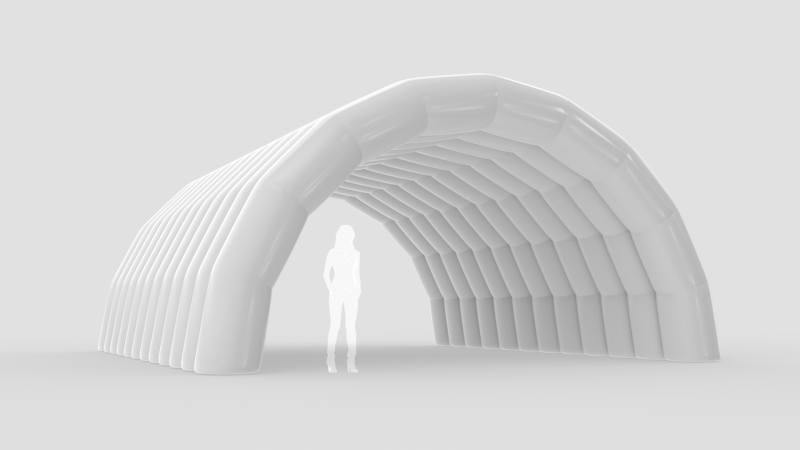 Inflatable Tunnel 3Dモデル .c4d .max .obj .3ds .fbx .stl .blend