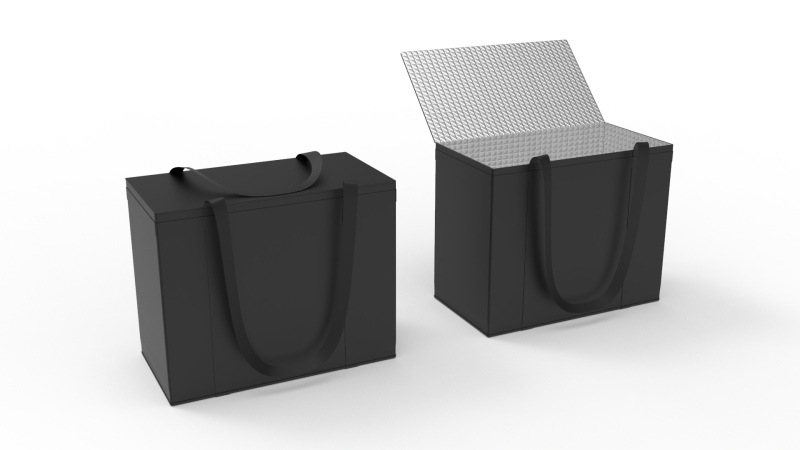 Insulated Reusable Grocery Thermal Bag Model 3D .c4d .max .obj .3ds .fbx .stl .blend