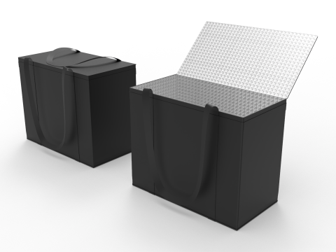 Insulated Reusable Grocery Thermal Bag Model 3D
