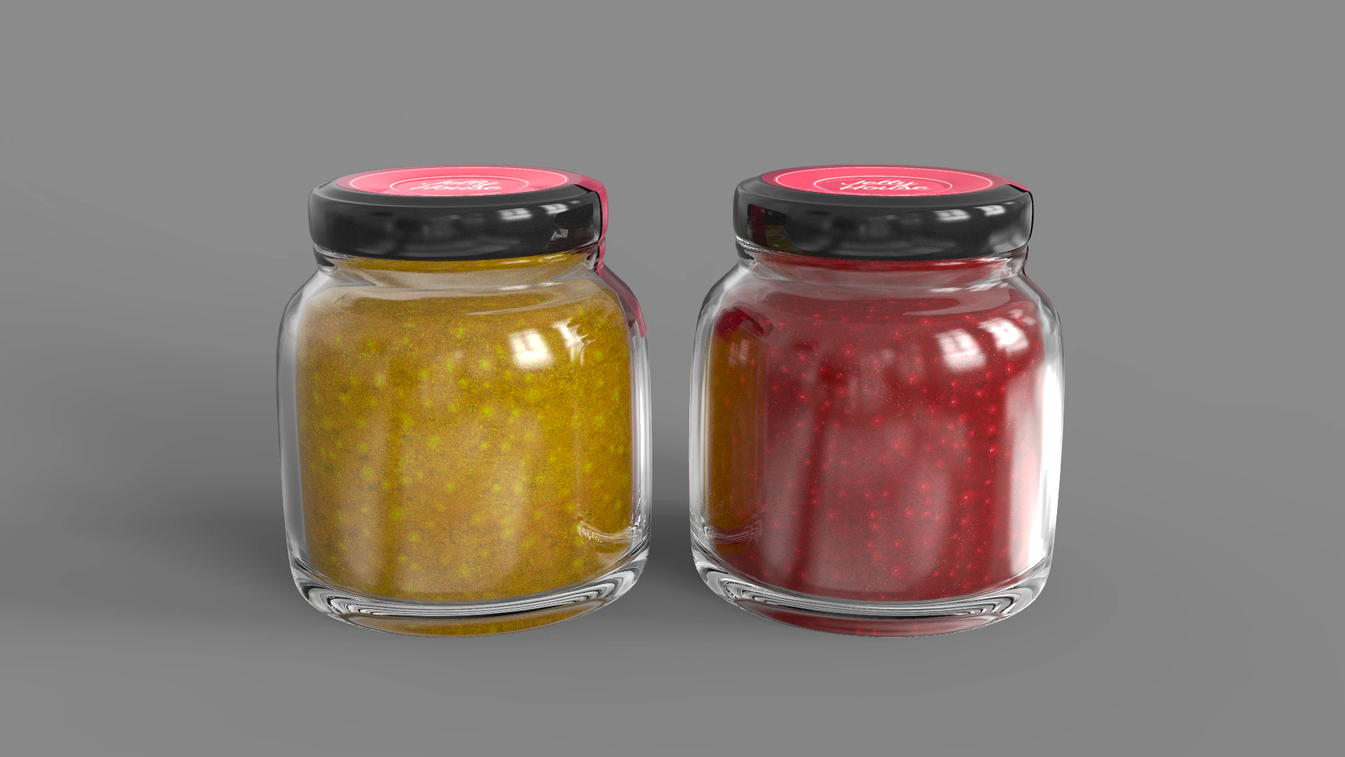Jam Jars 3D Model .c4d .max .obj .3ds .fbx .stl .blend