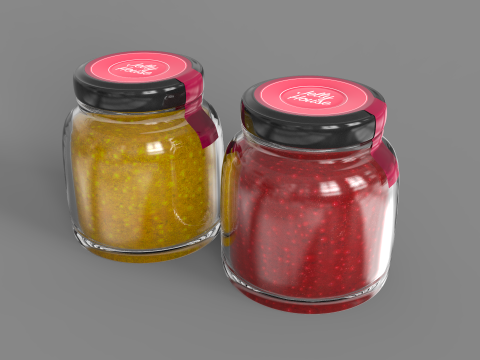 Jam Jars 3D Model