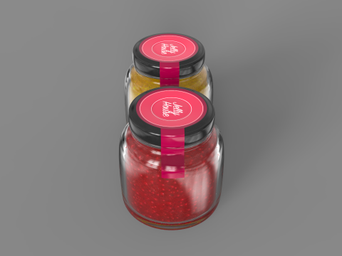 Jam Jars 3D Model