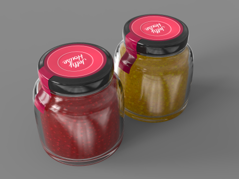 Jam Jars 3D Model