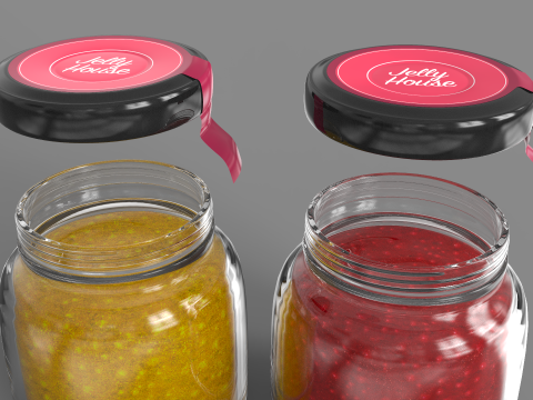 Jam Jars 3D Model
