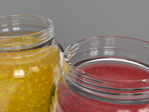 Jam Jars 3D Model