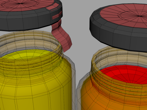 Jam Jars 3D Model