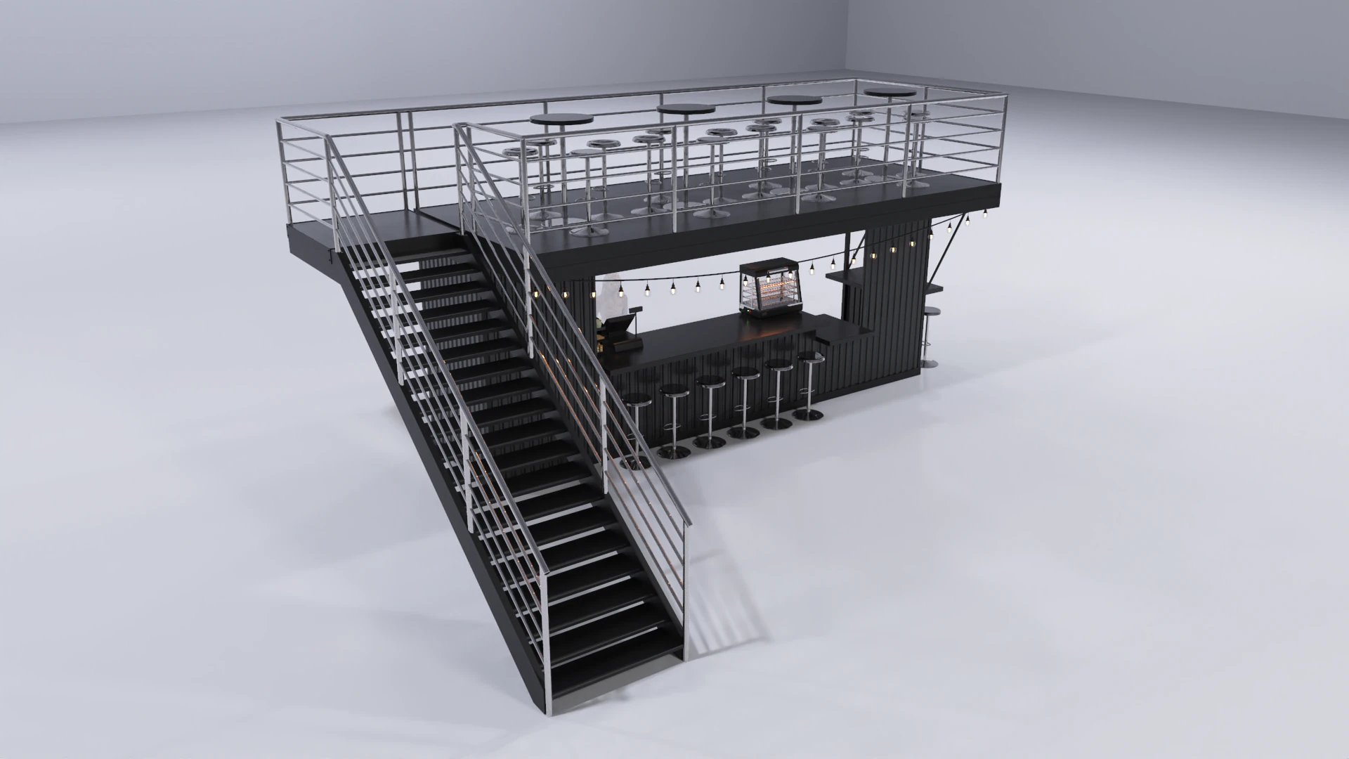 Kiosk Bar 1 3D Model .c4d .max .obj .3ds .fbx .stl .blend 