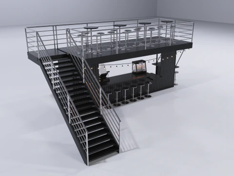 Kiosk Bar 1 3D Model