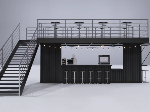 Kiosk Bar 1 3D Model