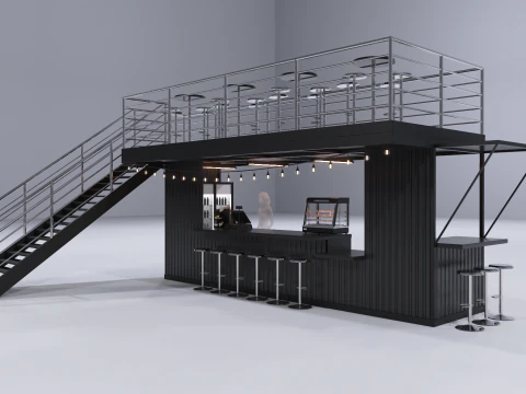 Kiosk Bar 1 3D Model