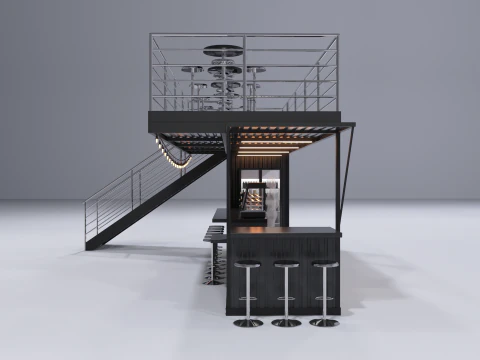 Kiosk Bar 1 3D Model