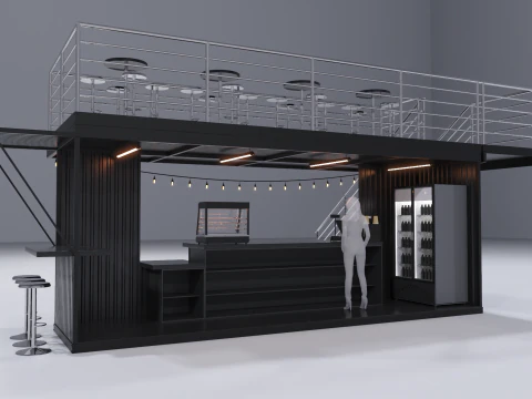 Kiosk Bar 1 3D Model