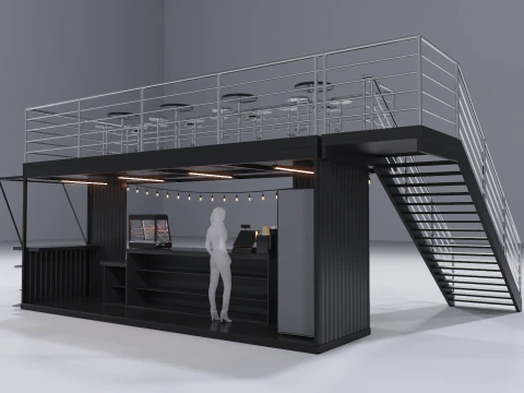 Kiosk Bar 1 3D Model