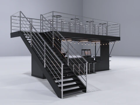 Kiosk Bar 1 3D Model